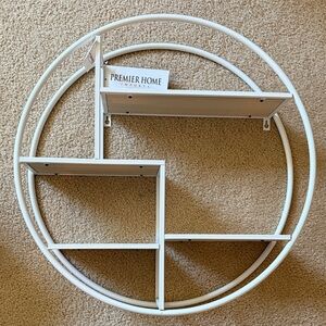 Premier Home White Circular Display Shelf